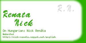 renata nick business card